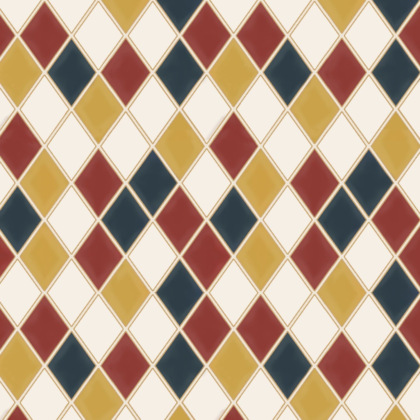 Pattern of multicolored square tiles on a white background