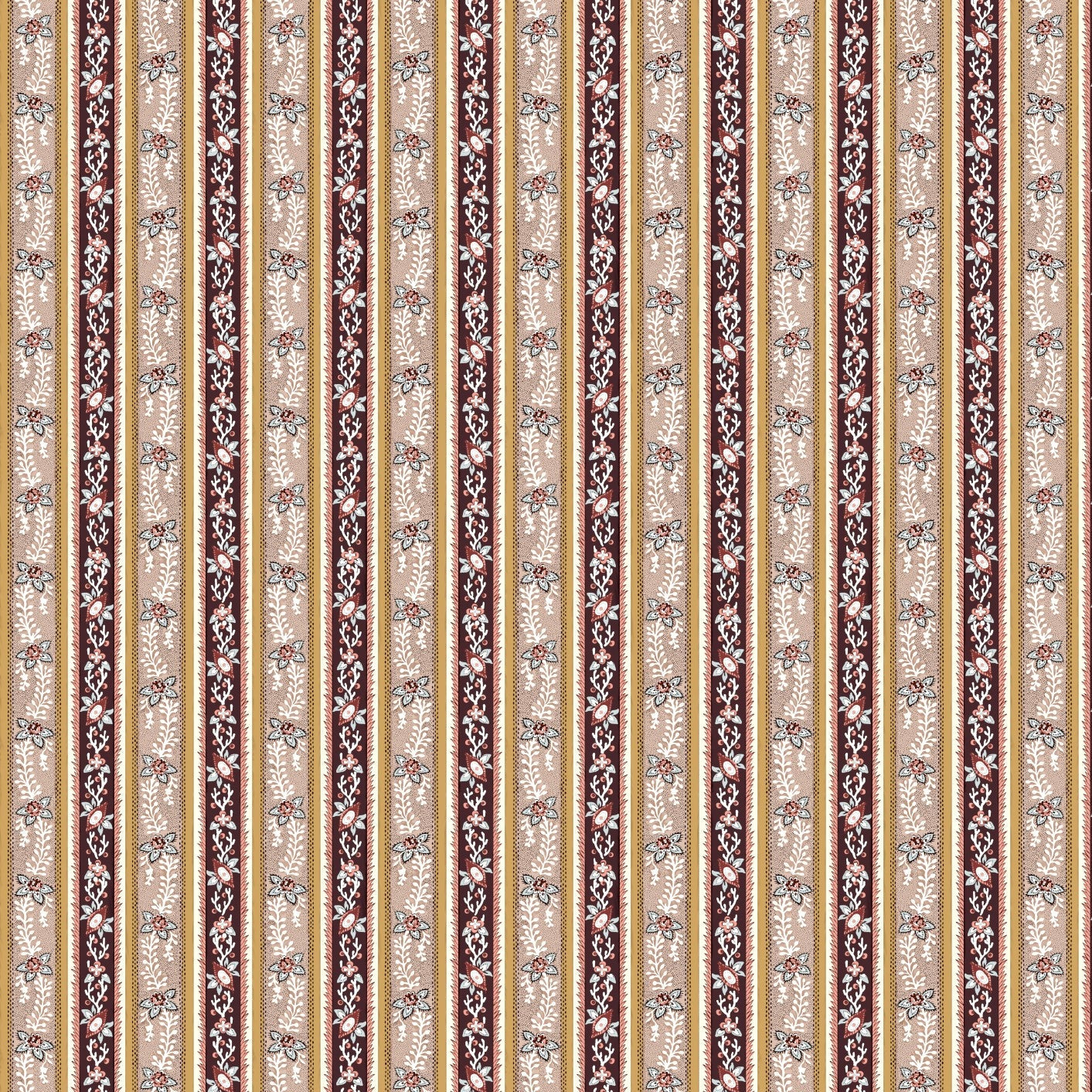 Patterned fabric with vertical stripes on a beige background