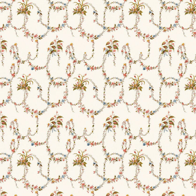 Decorative floral pattern on a beige background