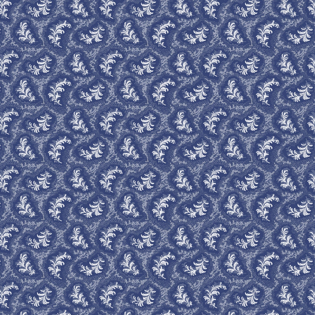 Blue and white floral patterned fabric texture