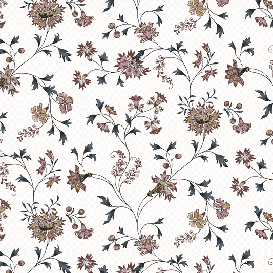 1750 Catharine Macaulay - Choco rose - 1 x 1,5 m