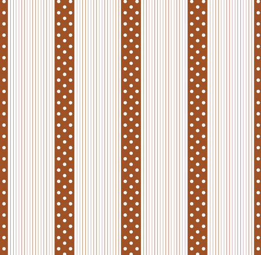 P13 -1950s dress - Prickig rand orangebrun - Poplin